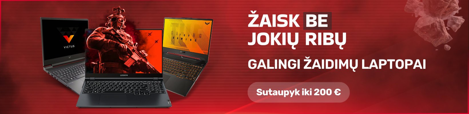 Žaidimų nešiojamieji kompiuteriai Lietuvoje – galingi gaming laptopai su garantija