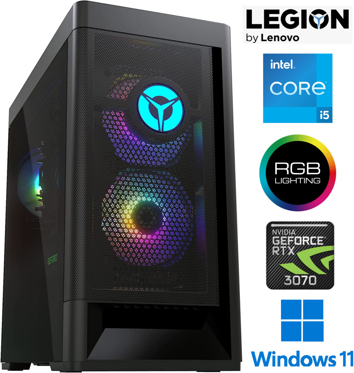 Legion T5 i5-11400F 32GB 1TB SSD RTX 3070 Windows 11 Stacionarus kompiuteris
