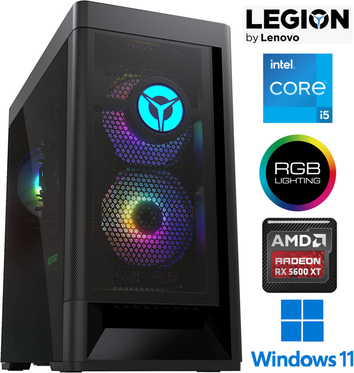 Legion T5 i5-11400F 16GB 512GB SSD RX5600 XT Windows 11 Stacionarus kompiuteris