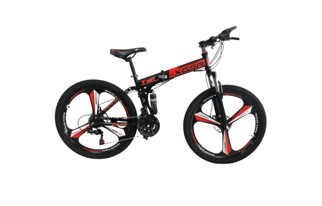 26" XGSR T101 MTB Sulankstomas dviratis Black/Red
