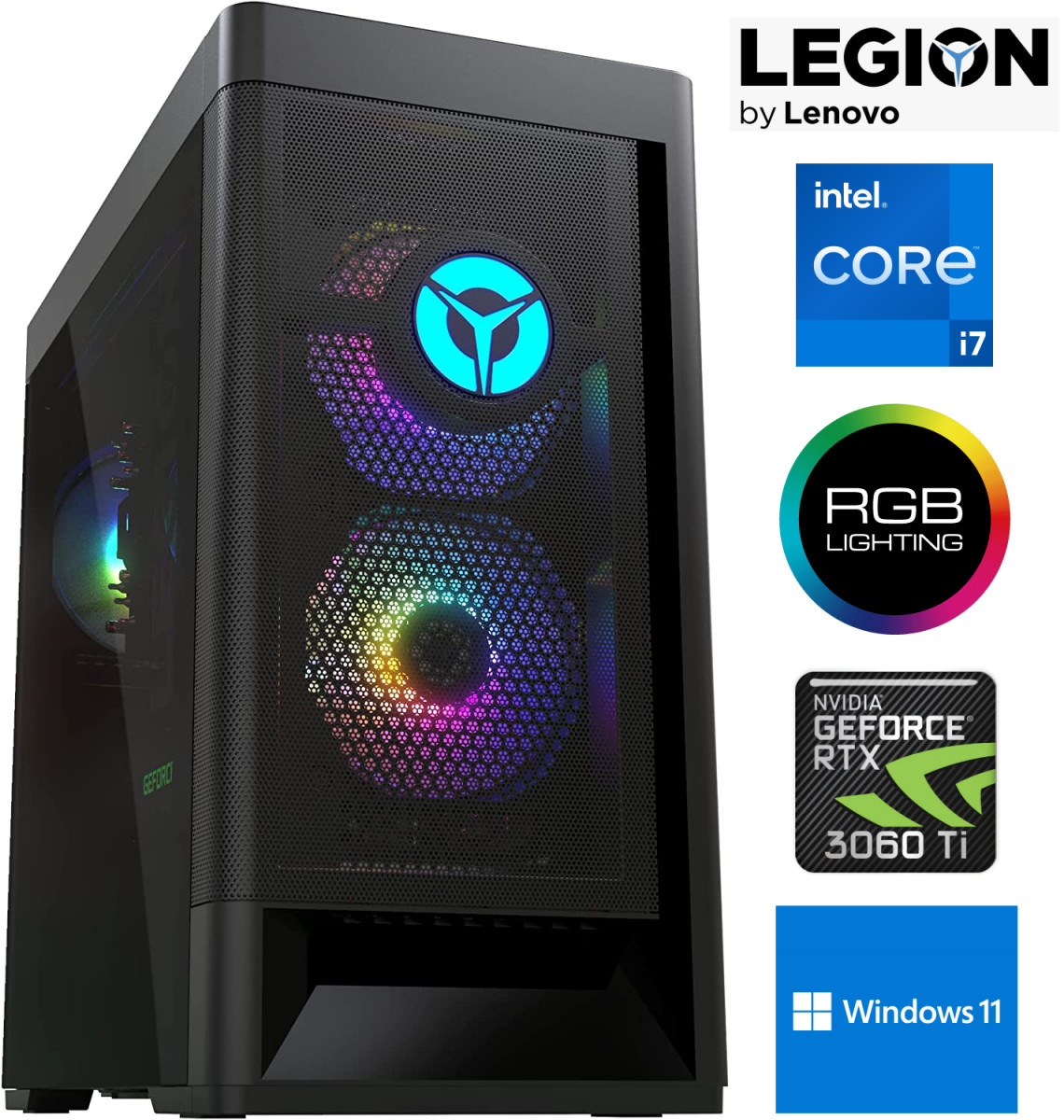 Legion T5 i7-11700 32GB 512GB SSD RTX 3060 Ti Windows 11 Stacionarus kompiuteris