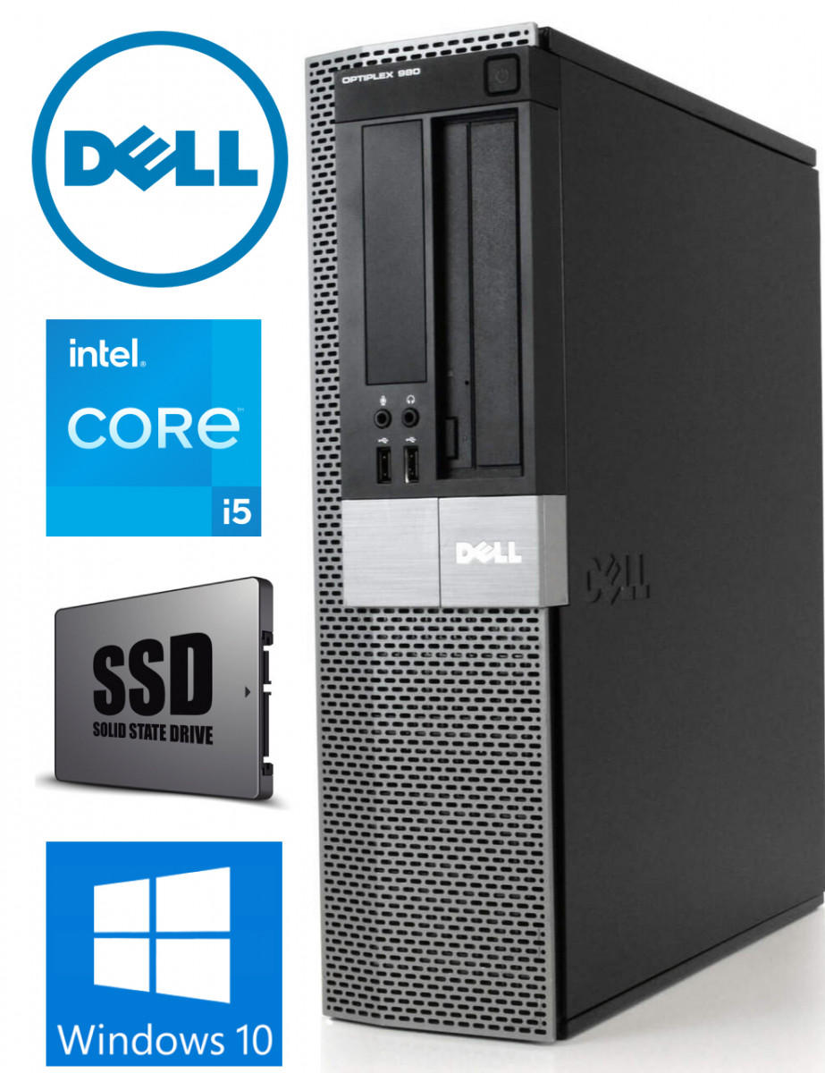 980 SFF i5-650 8GB 240GB SSD Windows 10 Professional Stacionarus kompiuteris