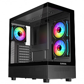 SAMA Neview 4361 BLACK CASE + 3 FAN ARGB FANS