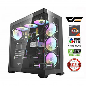 Ryzen 7 7800X3D 32GB 1TB SSD 2TB HDD RTX 5060 NoOs Stacionarus kompiuteris