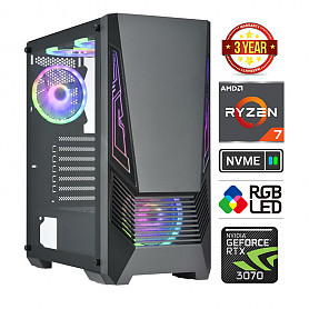 Gamer Ryzen 7 5700G 16GB 1TB SSD RTX 3070 Ti NoOs Stacionarus kompiuteris