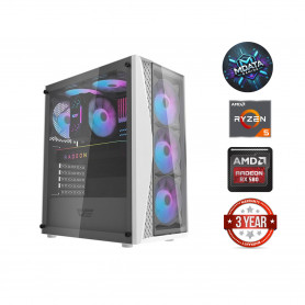 Ryzen 5 5500 16GB 256GB SSD 1TB HDD RX 580 8GB NoOs Стационарный компьютер